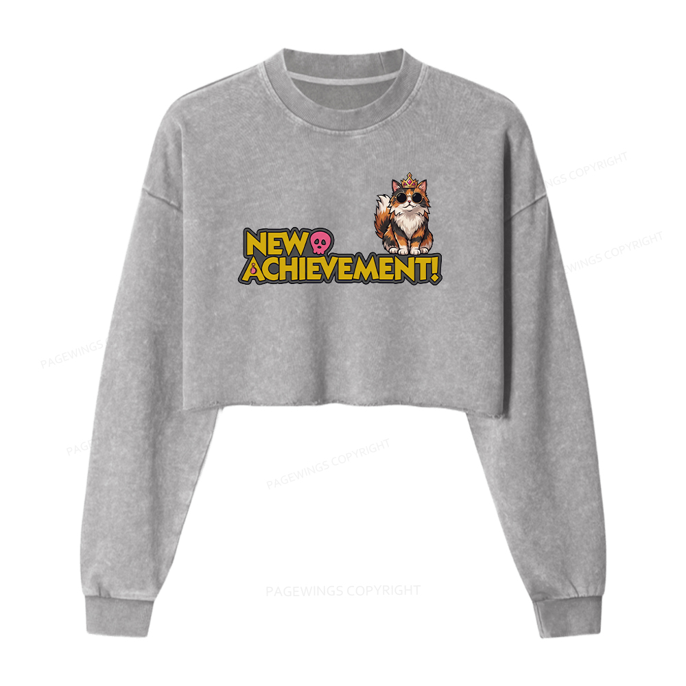 Pagewings Sci Fi Bookish Washed Crop Sweatshirt