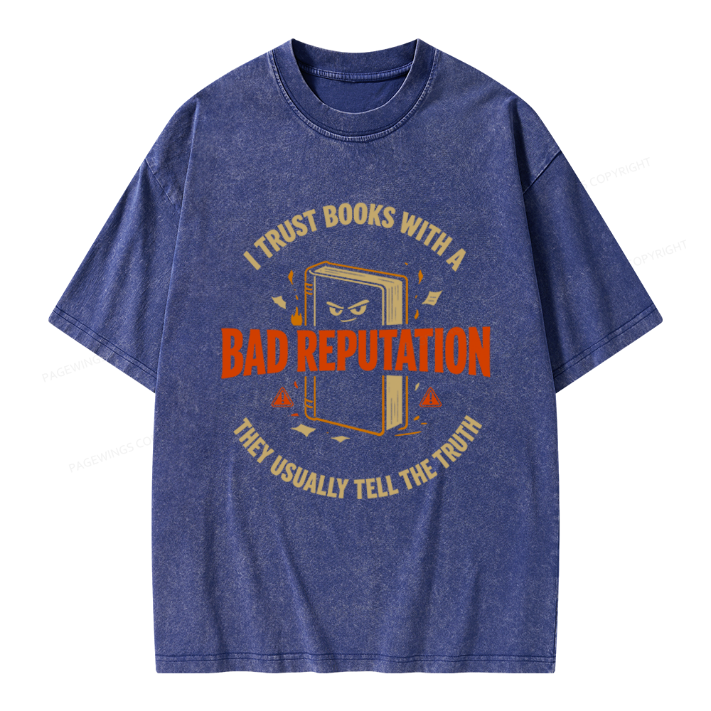 Pagewings Banned Book Unisex Washed T-shirt