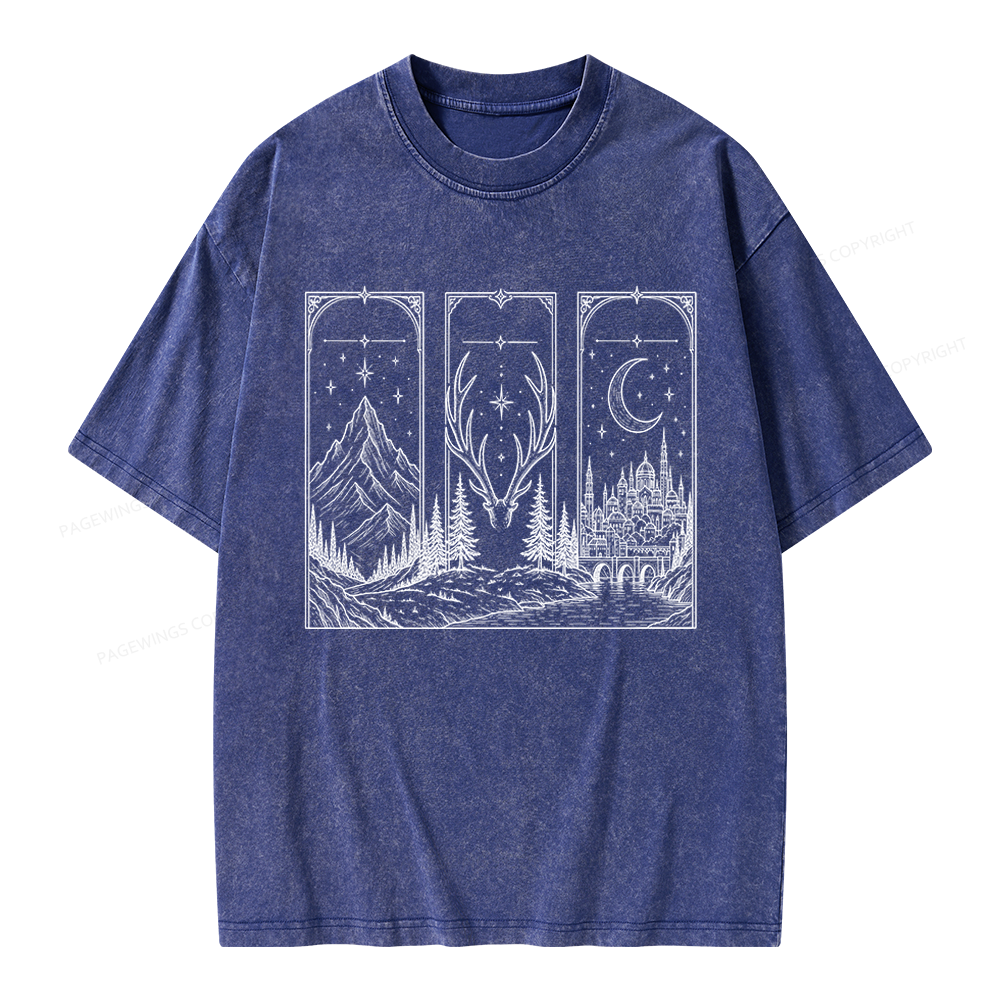 Pagewings Fantasy Book Lover Unisex Washed T-shirt
