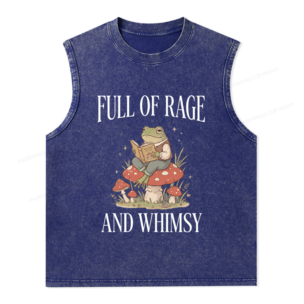 Pagewings Full of Rage and Whimsy Unisex Washed Tank Top