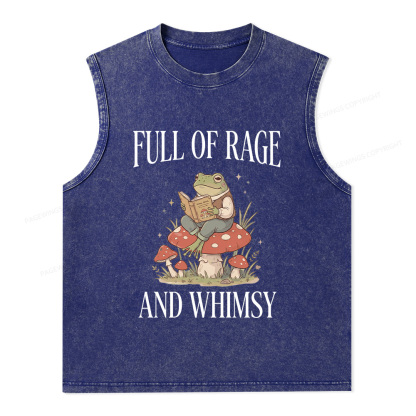 Pagewings Full of Rage and Whimsy Unisex Washed Tank Top