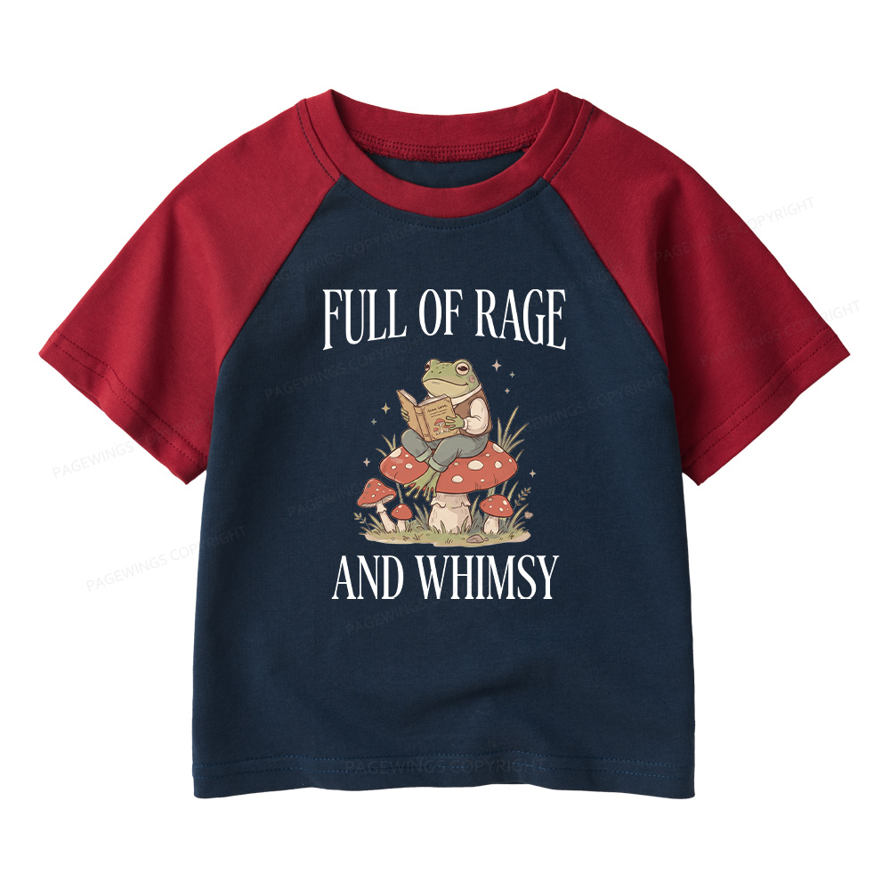 Pagewings Full of Rage and Whimsy Kids Raglan T-shirt 