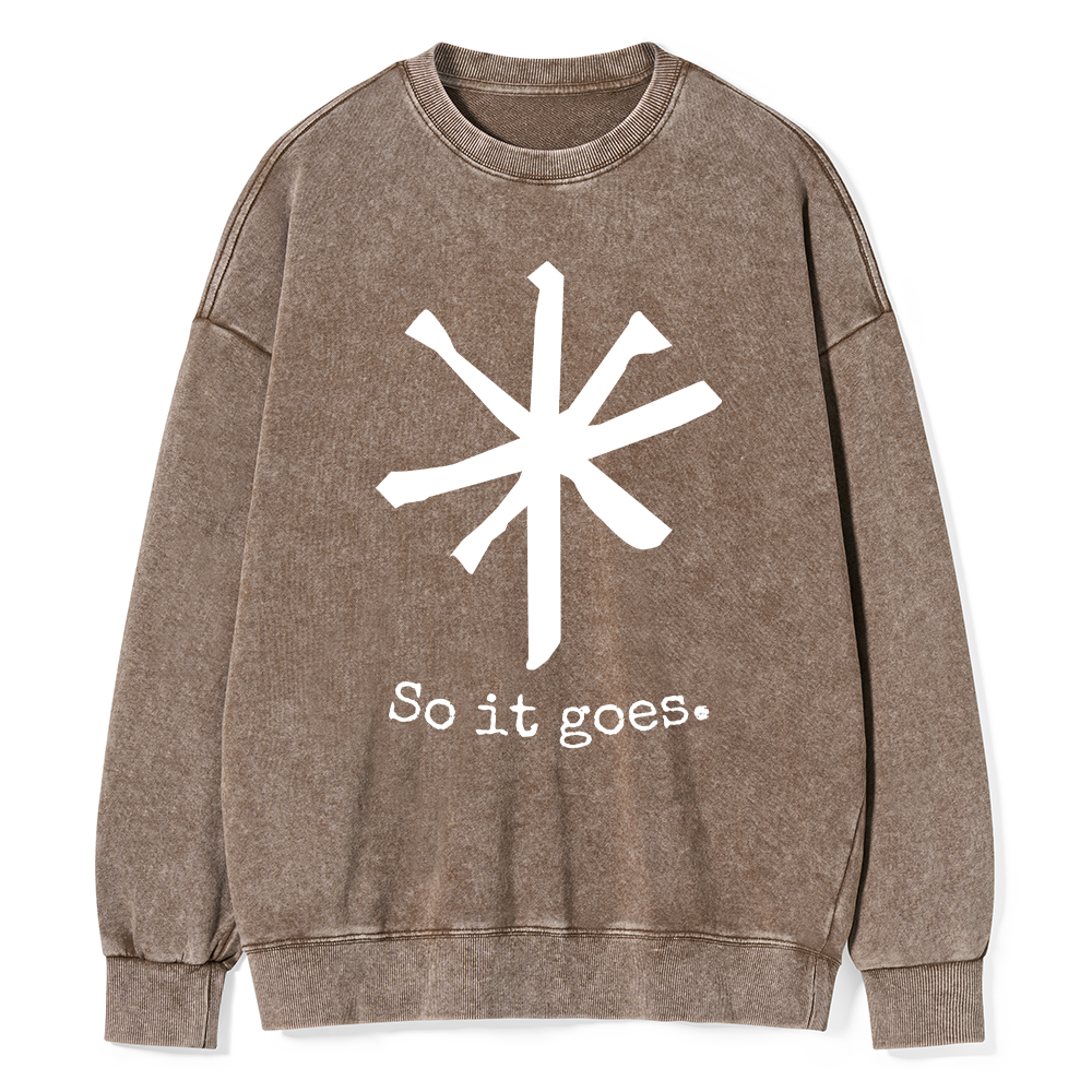 Pagewing So It Goes Unisex Washed Sweatshirt
