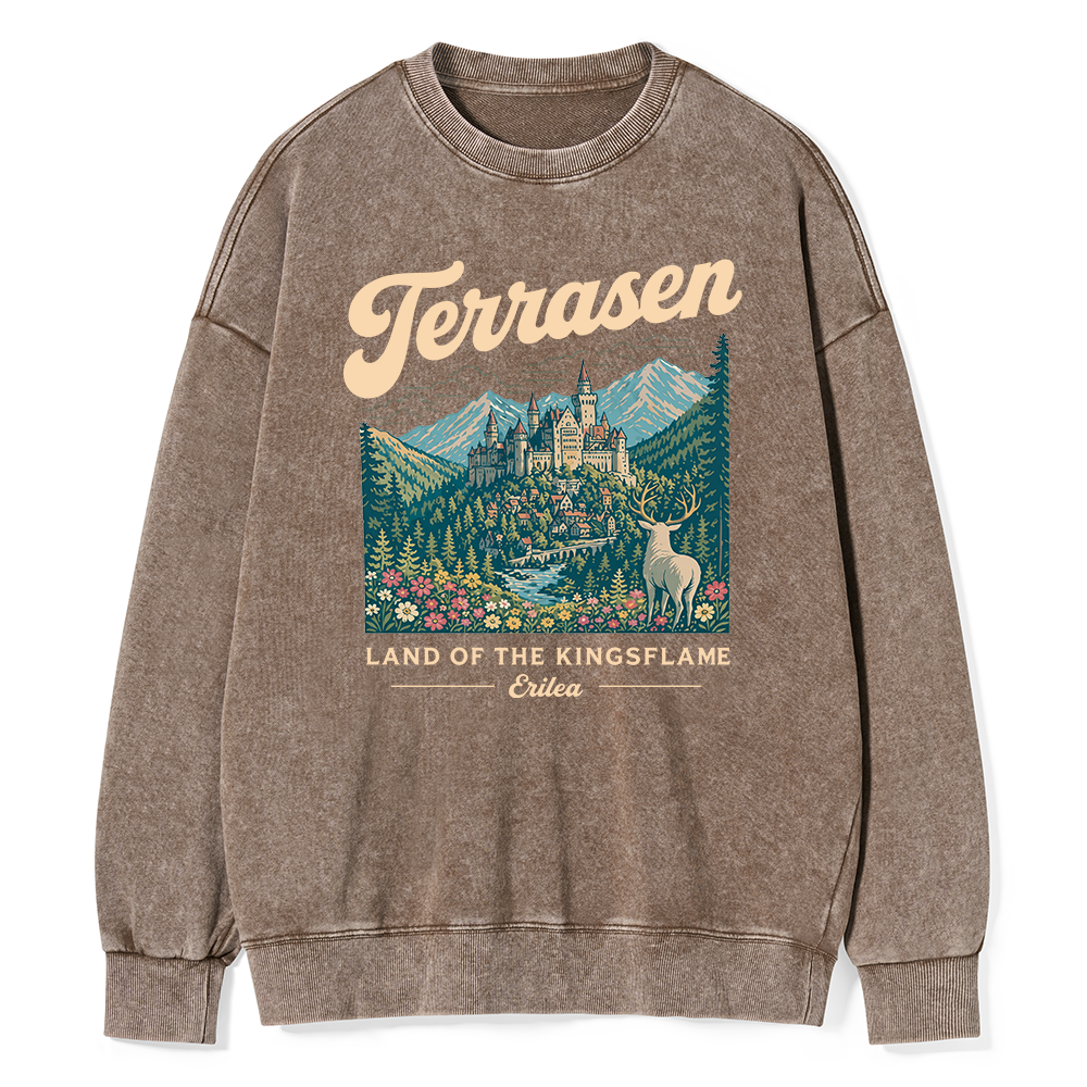 Pagewings Fantasy Book Lover Unisex Washed Sweatshirt