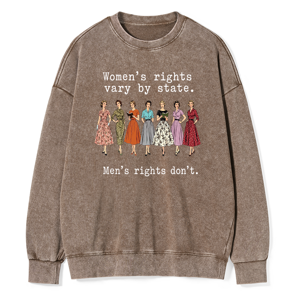 Pagewings Women's Rights Vary By State Unisex Washed Sweatshirt