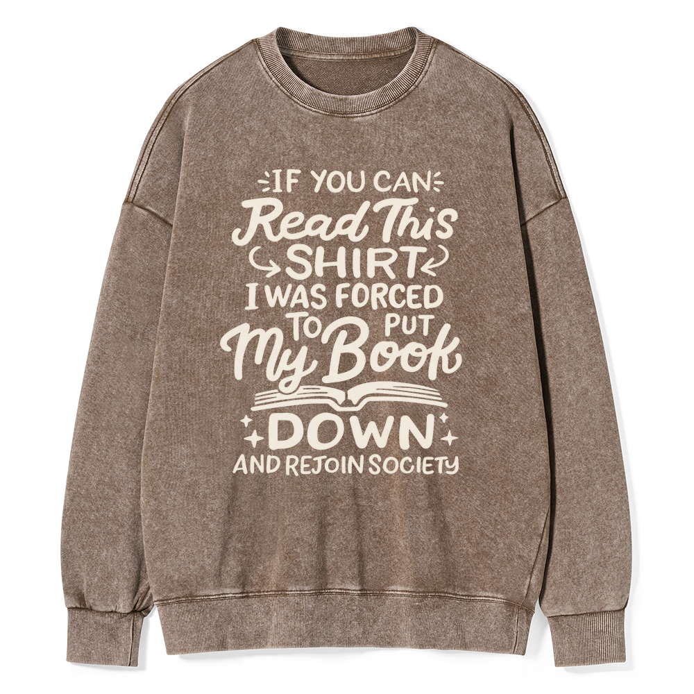 Pagewings Funny Book Lover Unisex Washed Sweatshirt