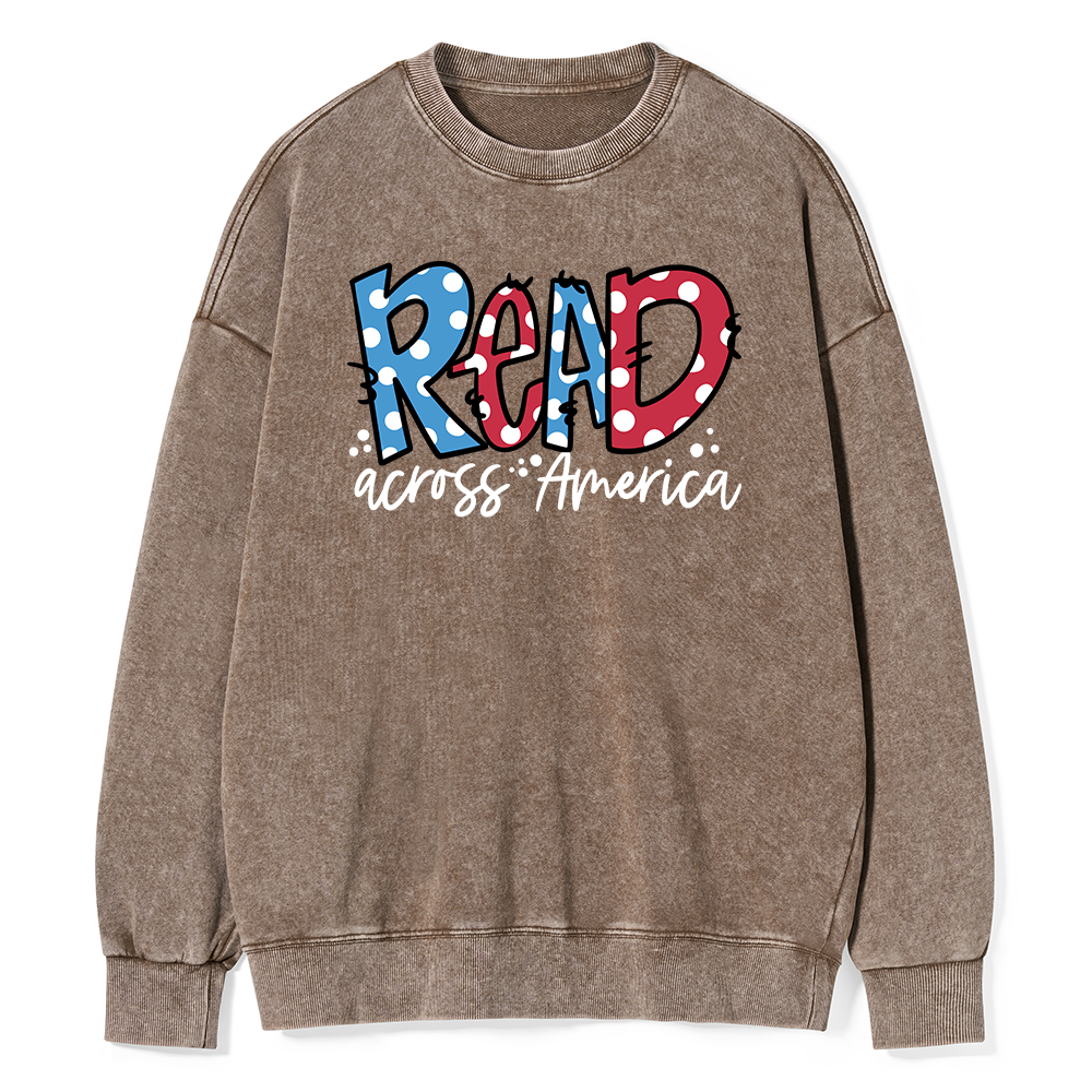 Pagewings Read Across America Unisex Washed Sweatshirt