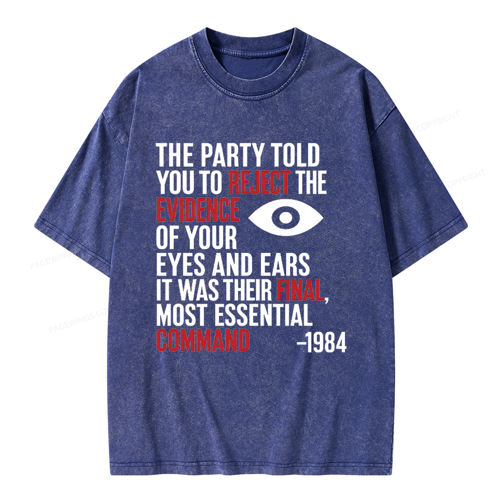 Pagewings Dystopia Quote Unisex Washed T-shirt