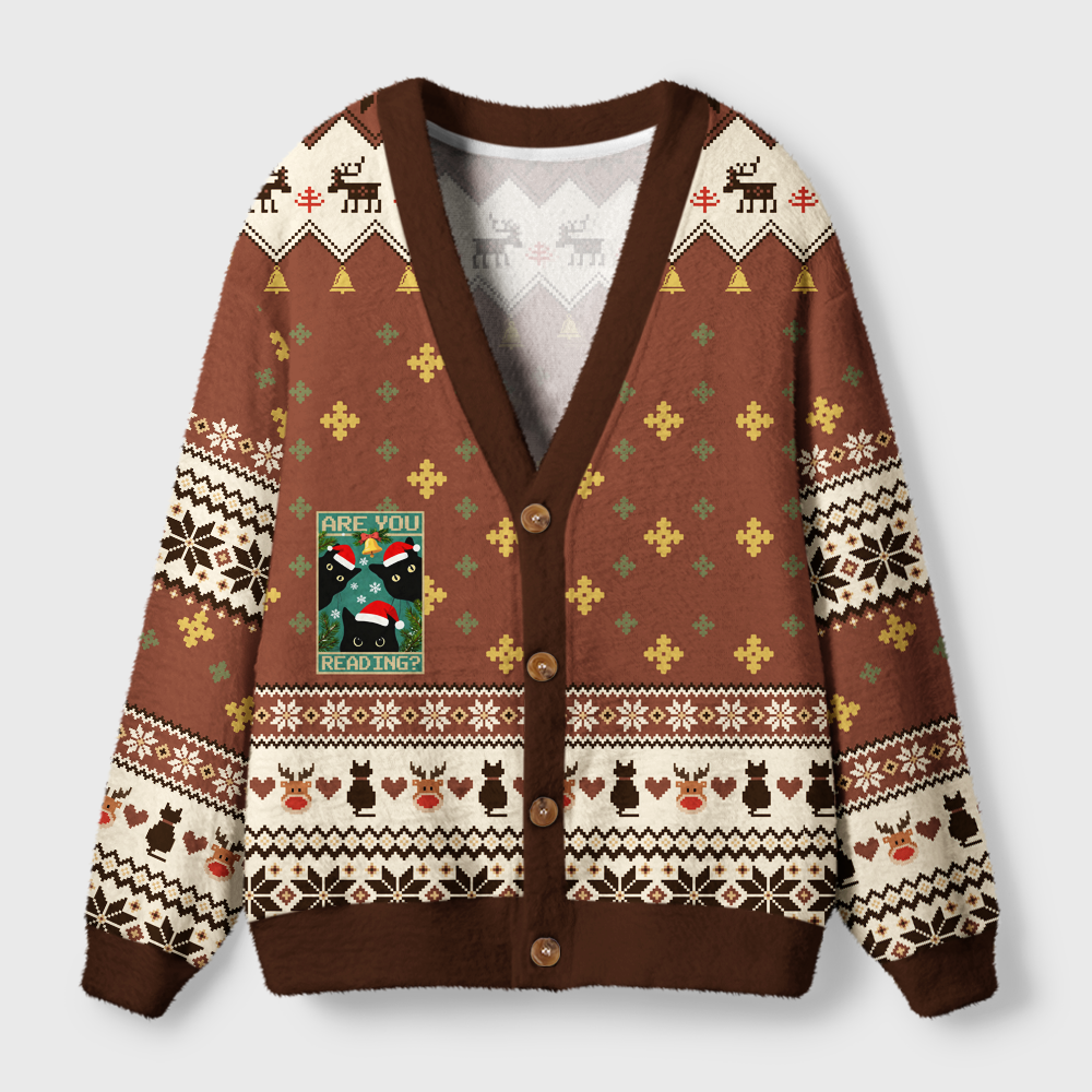 Pagewings Are You Reading Light Knit Unisex Cardigan Sweaters