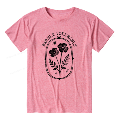 Pagewings Barely Tolerable Unisex Heather T-Shirt