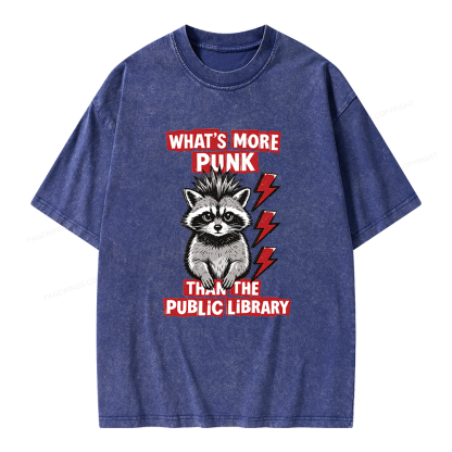 Pagewings What's More Punk Than The Public Library Unisex Washed T-shirt