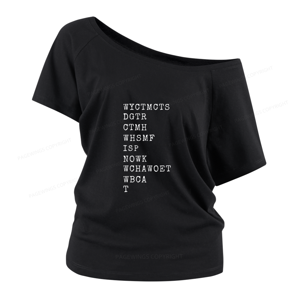 Pagewings Will You Come To My Cottage This Summer Women Off Shoulder T-shirts