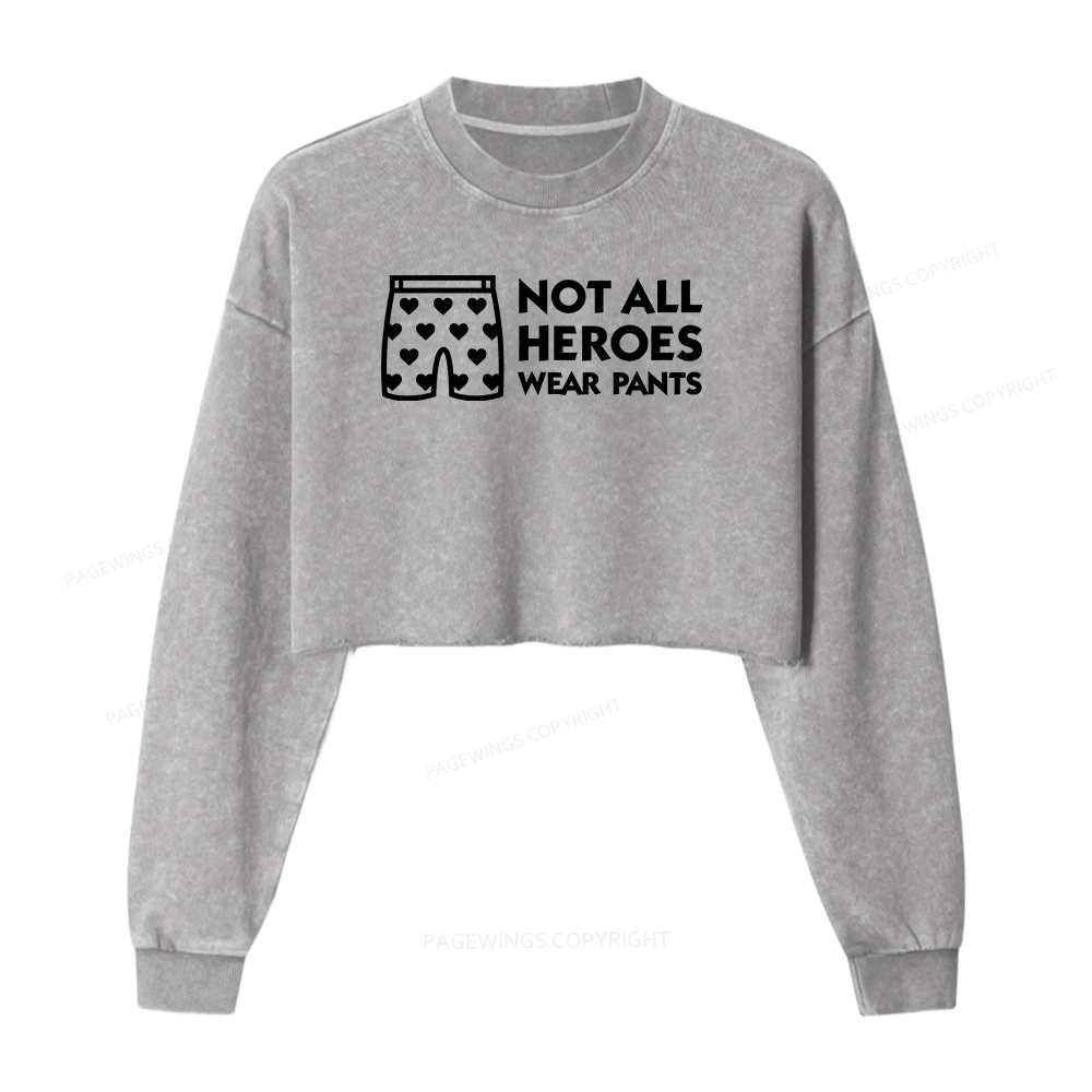 Pagewings Sci-Fi Book Lover Washed Crop Sweatshirt