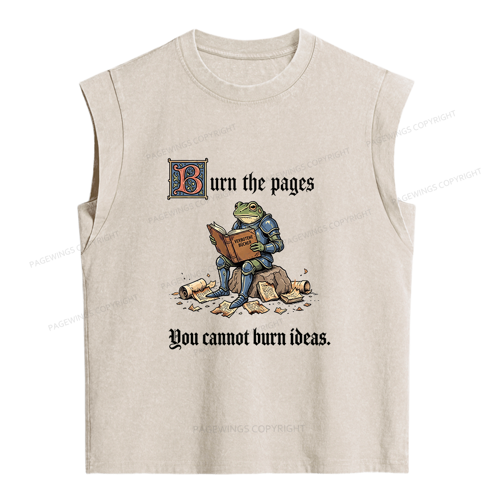 Pagewings You Cannot Burn Ideas Women's Washed Tank Top