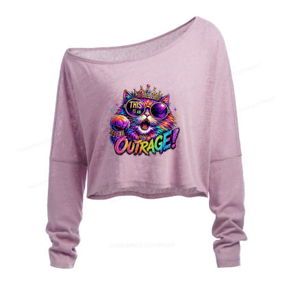 Pagewings Sci-Fi Book Lover Slouchy Long Sleeve Off Shoulder T-shirt