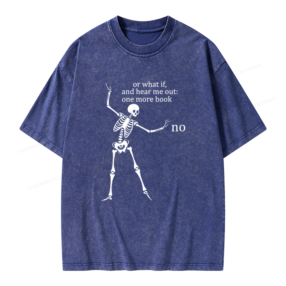 Pagewings One More Book Unisex Washed T-shirt