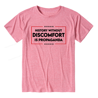 Pagewings History Without Discomfort Is Propaganda Unisex Heather T-Shirt