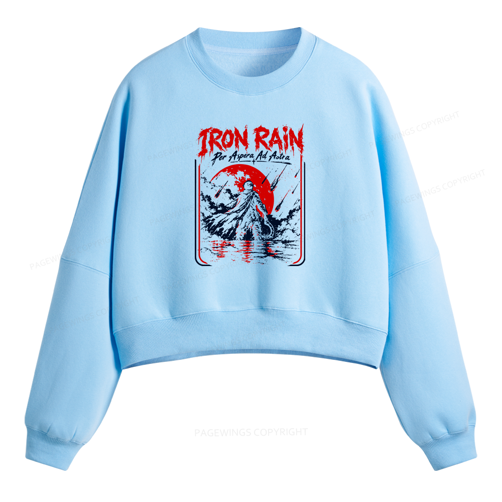 Pagewings Sci Fi Book Lover Fleece Crop Sweatshirt