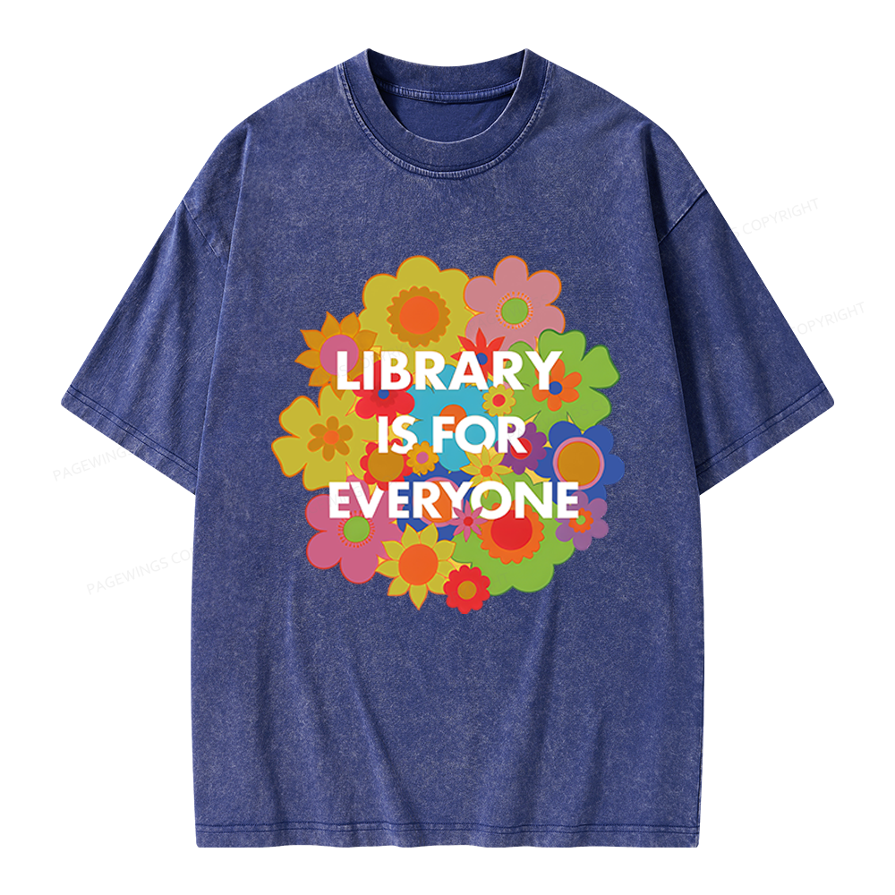 Pagewings Library Is For Everyone Unisex Washed T-shirt