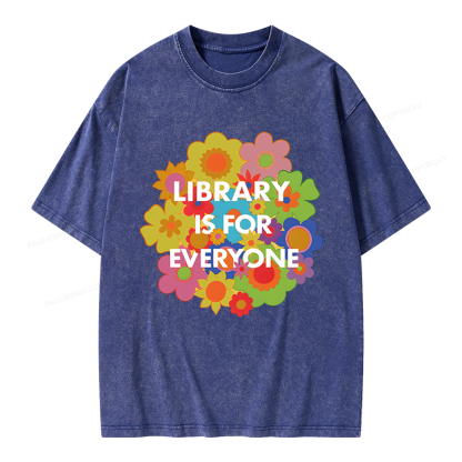 Pagewings Library Is For Everyone Unisex Washed T-shirt