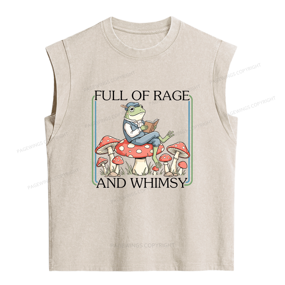 Pagewings Full Of Rage and Whimsy Women's Washed Tank Top