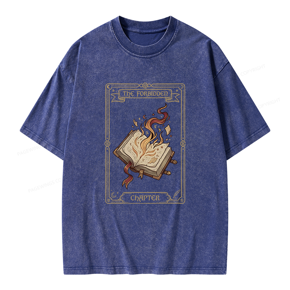 Pagewings The Forbidden Chapter Unisex Washed T-shirt