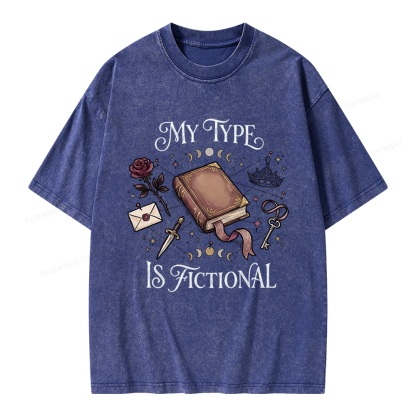 Pagewings My Type Is Fictional Unisex Washed T-shirt