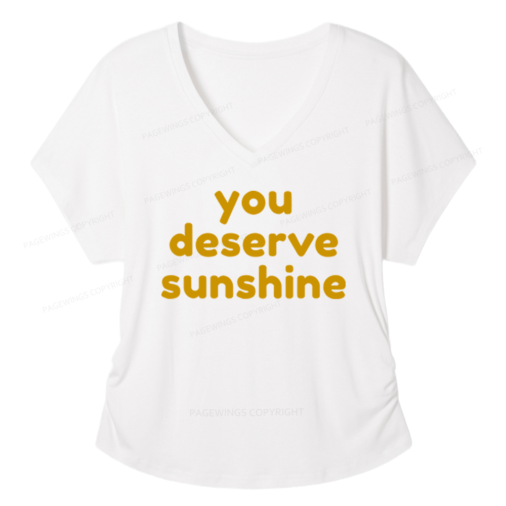 Pagewings You Deserve Sunshine Soft Women's Modal V-neck T-shirt