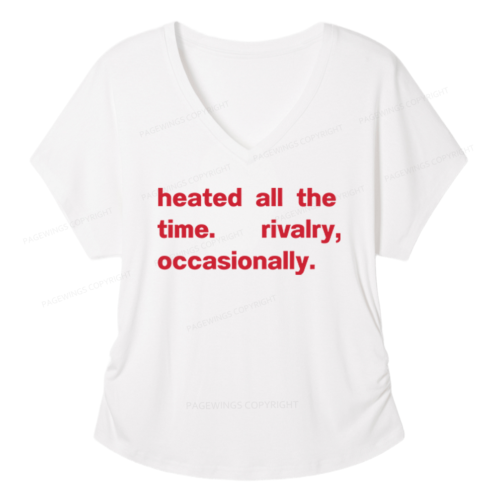 Pagewings The Time Rivalry Occasionally Soft Women's Modal V-neck T-shirt