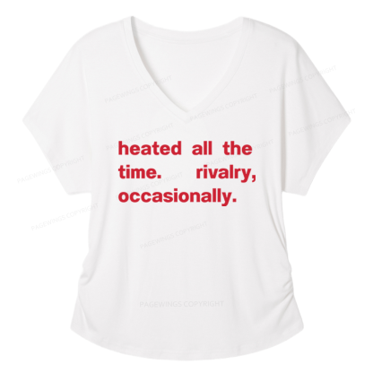 Pagewings The Time Rivalry Occasionally Soft Women's Modal V-neck T-shirt