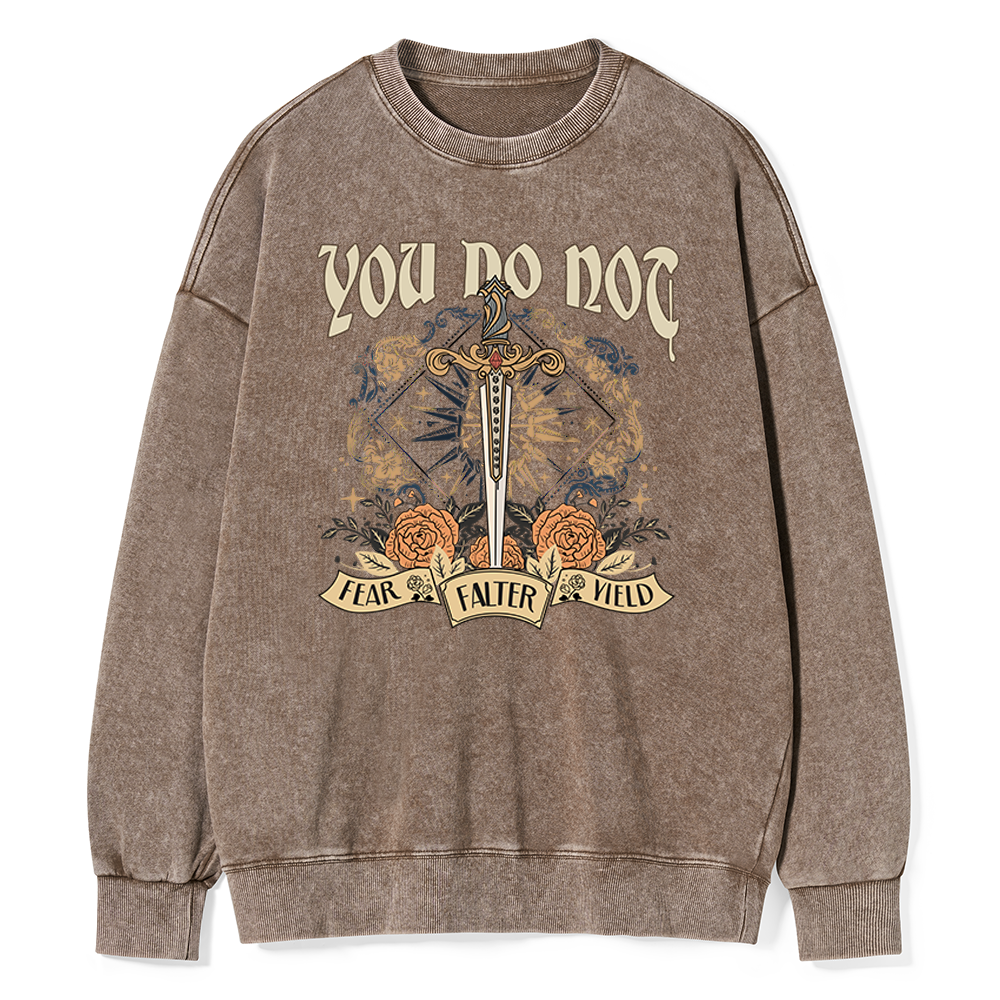 Pagewings You Do Not Yield Unisex Washed Sweatshirt