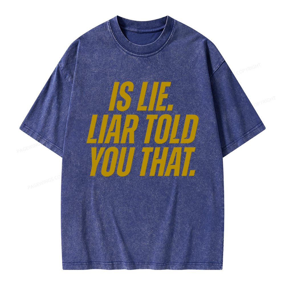 Pagewings Is Lie Liar Told You That Unisex Washed T-shirt