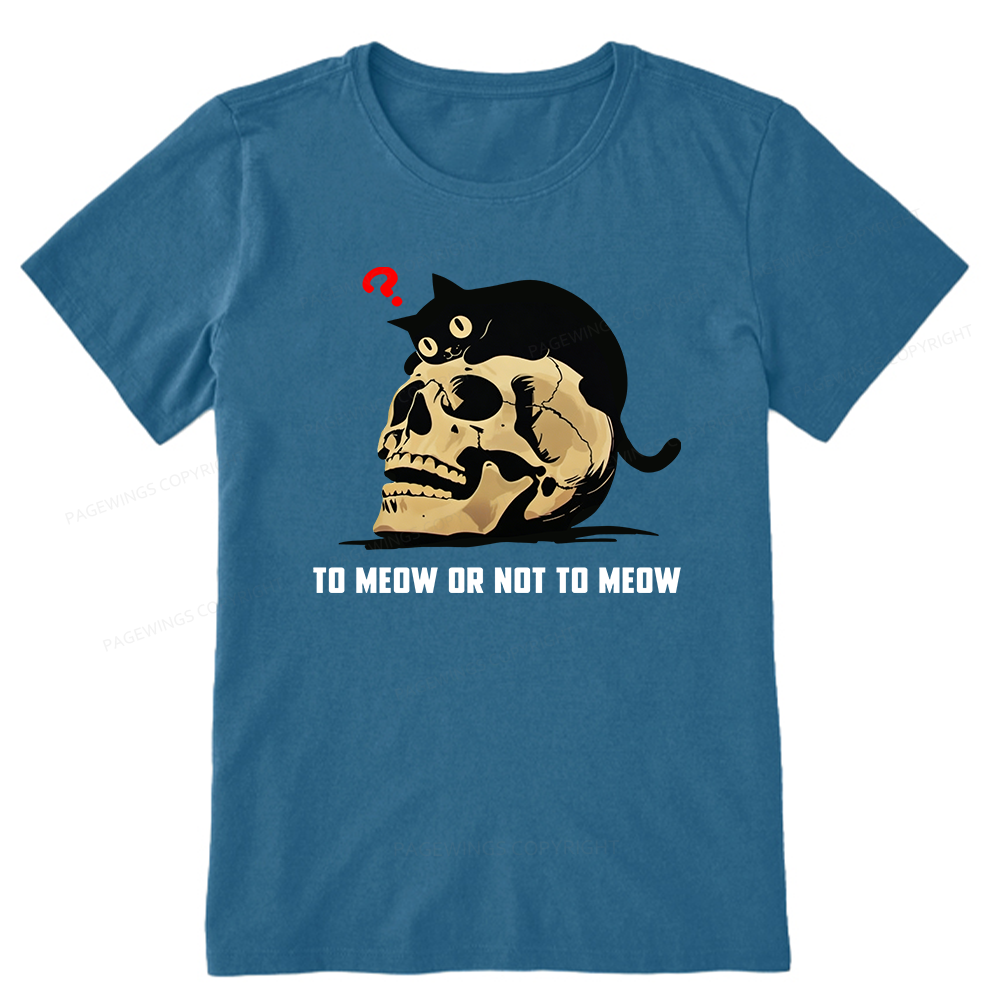 Pagewings To Meow Or Not To Meow Unisex Classic T-shirt