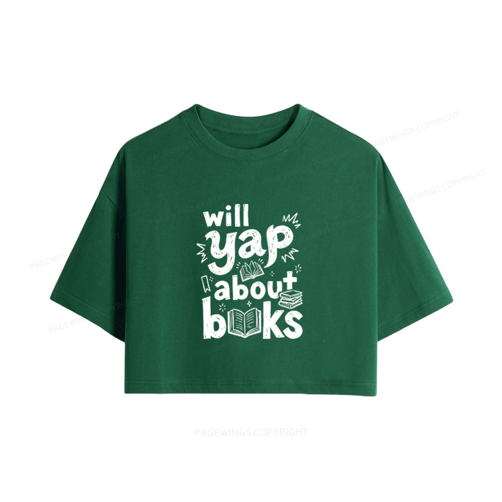 Pagewings Will Yap About Books Women Crop Tops