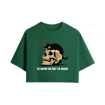 Pagewings To Meow Or Not To Meow Women Crop Tops