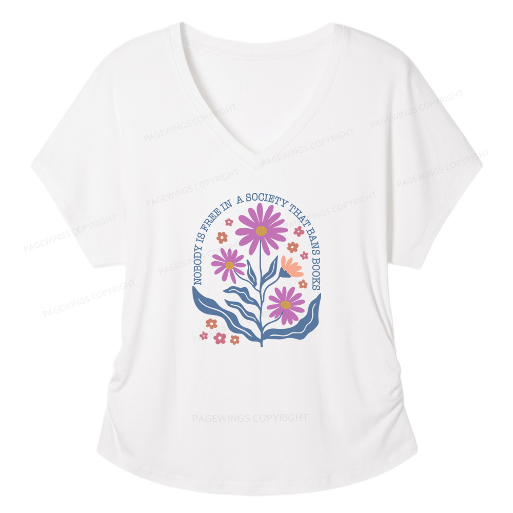 Pagewings Read Banned Books Soft Women's Modal V-neck T-shirt