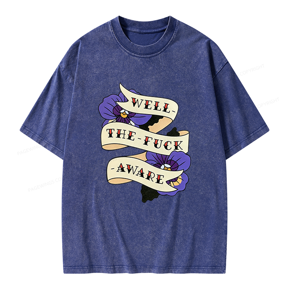 Pagewings Fantasy Books Lover Unisex Washed T-shirt