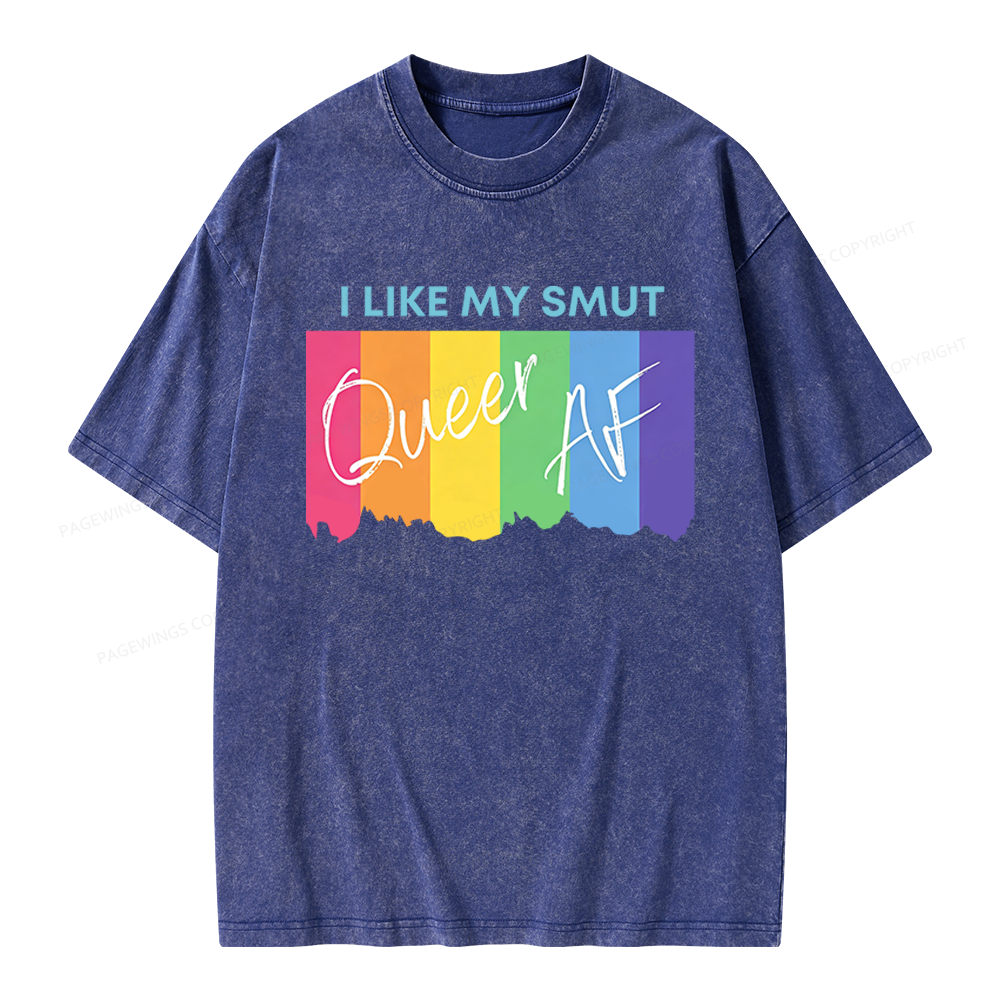 Pagewings Queer Smut Unisex Washed T-shirt
