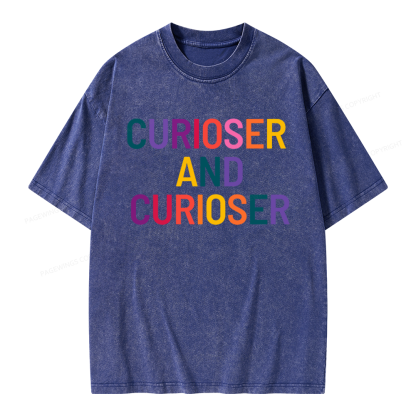 Pagewings Curioser Unisex Washed T-shirt