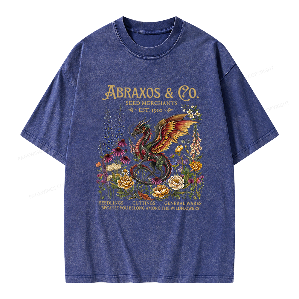 Pagewings Fantasy Books Lover Unisex Washed T-shirt