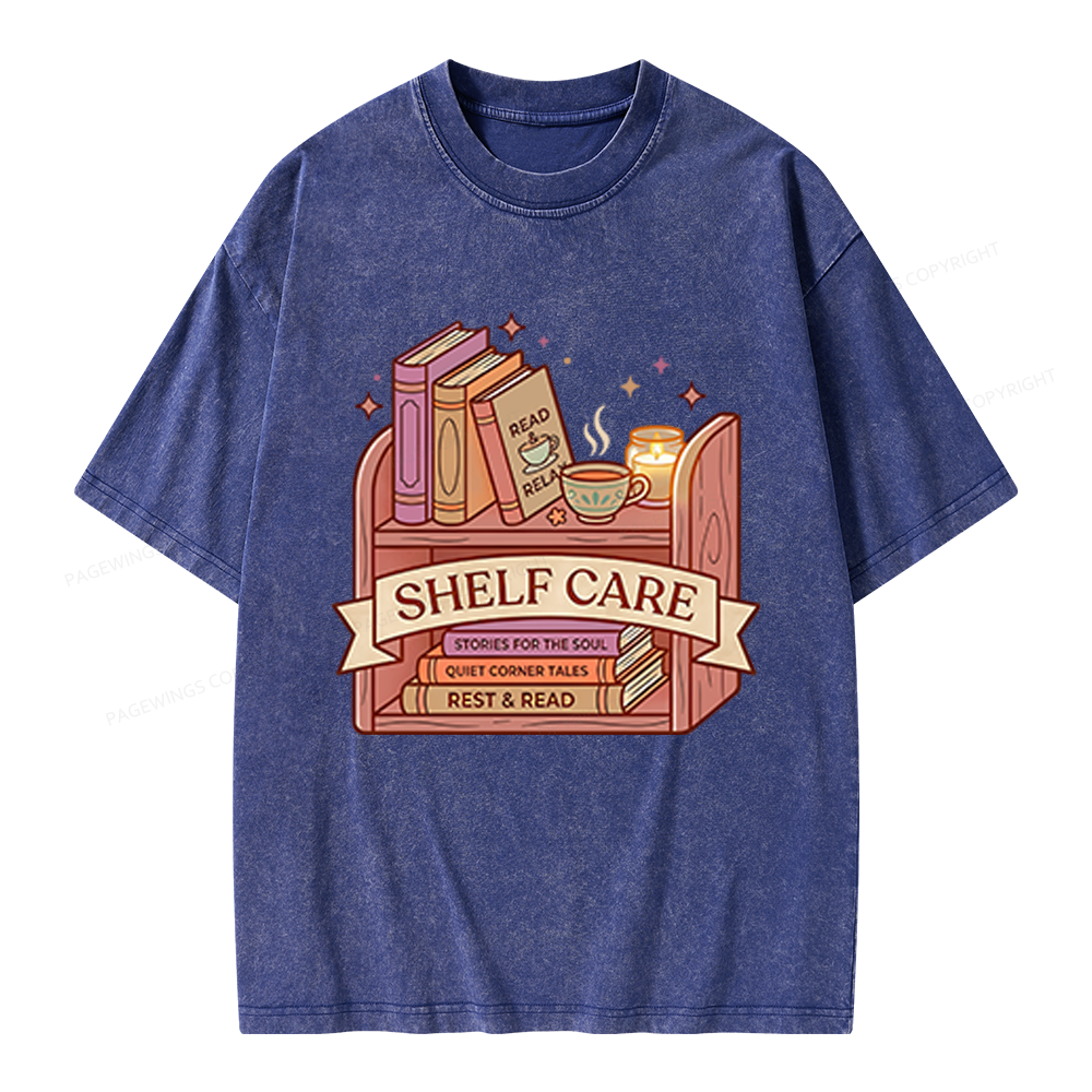 Pagewings Shelf Care Unisex Washed T-shirt