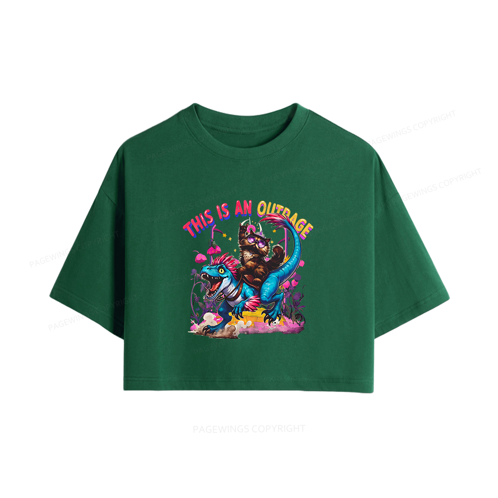 Pagewings This Is An Outrage Women Crop Tops