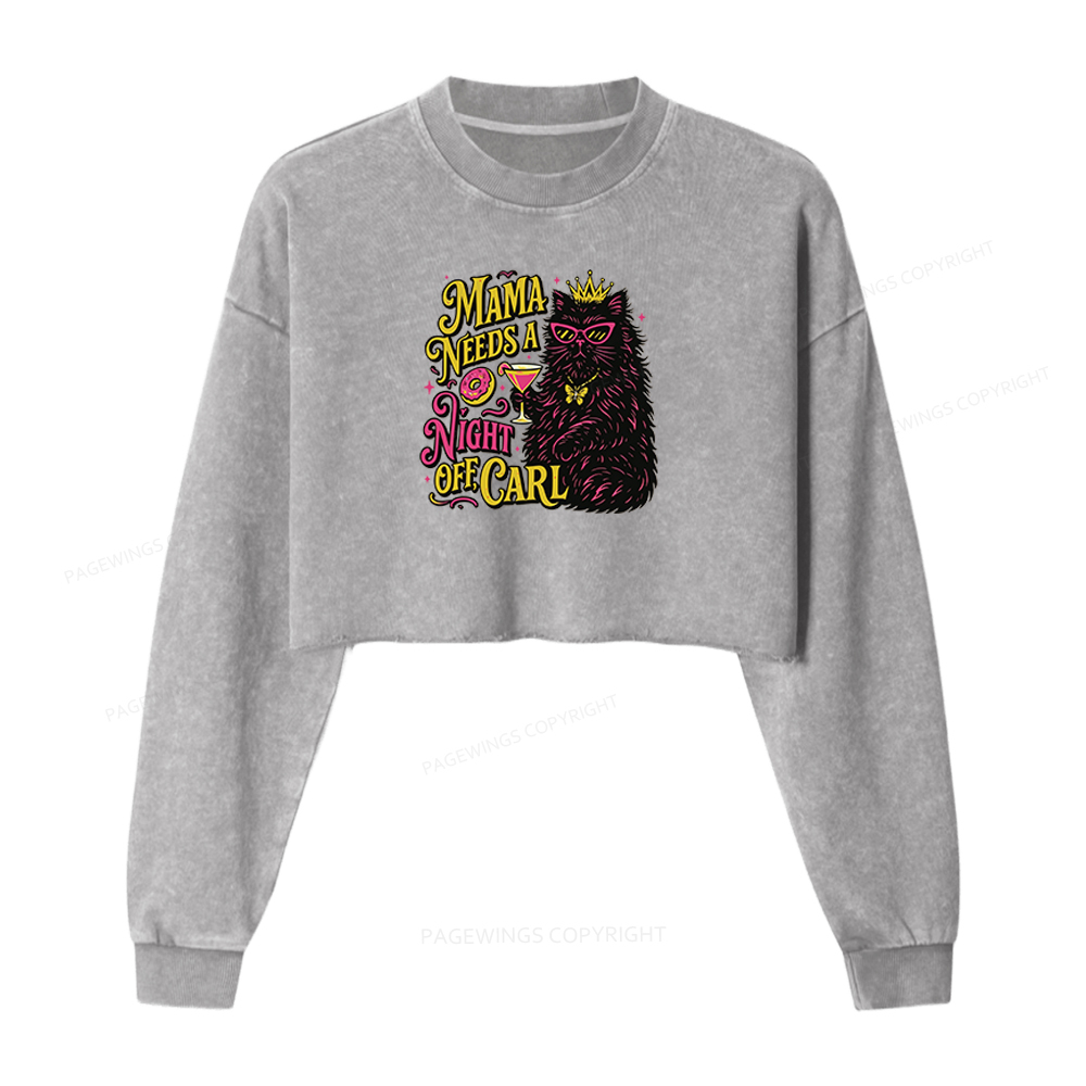Pagewings Princess Donut Washed Crop Sweatshirt