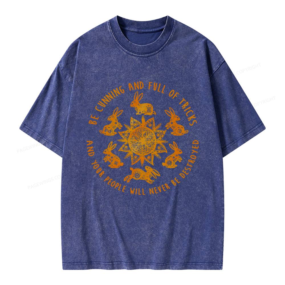 Pagewings Be Cunning And Full Of Tricks Unisex Washed T-shirt