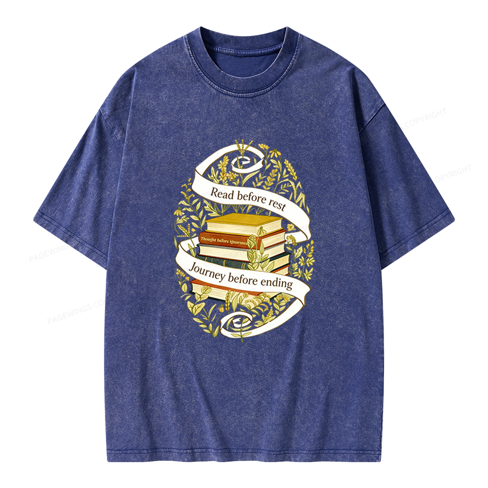 Pagewings Read Before Rest Unisex Washed T-shirt