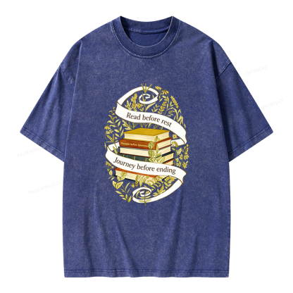 Pagewings Read Before Rest Unisex Washed T-shirt