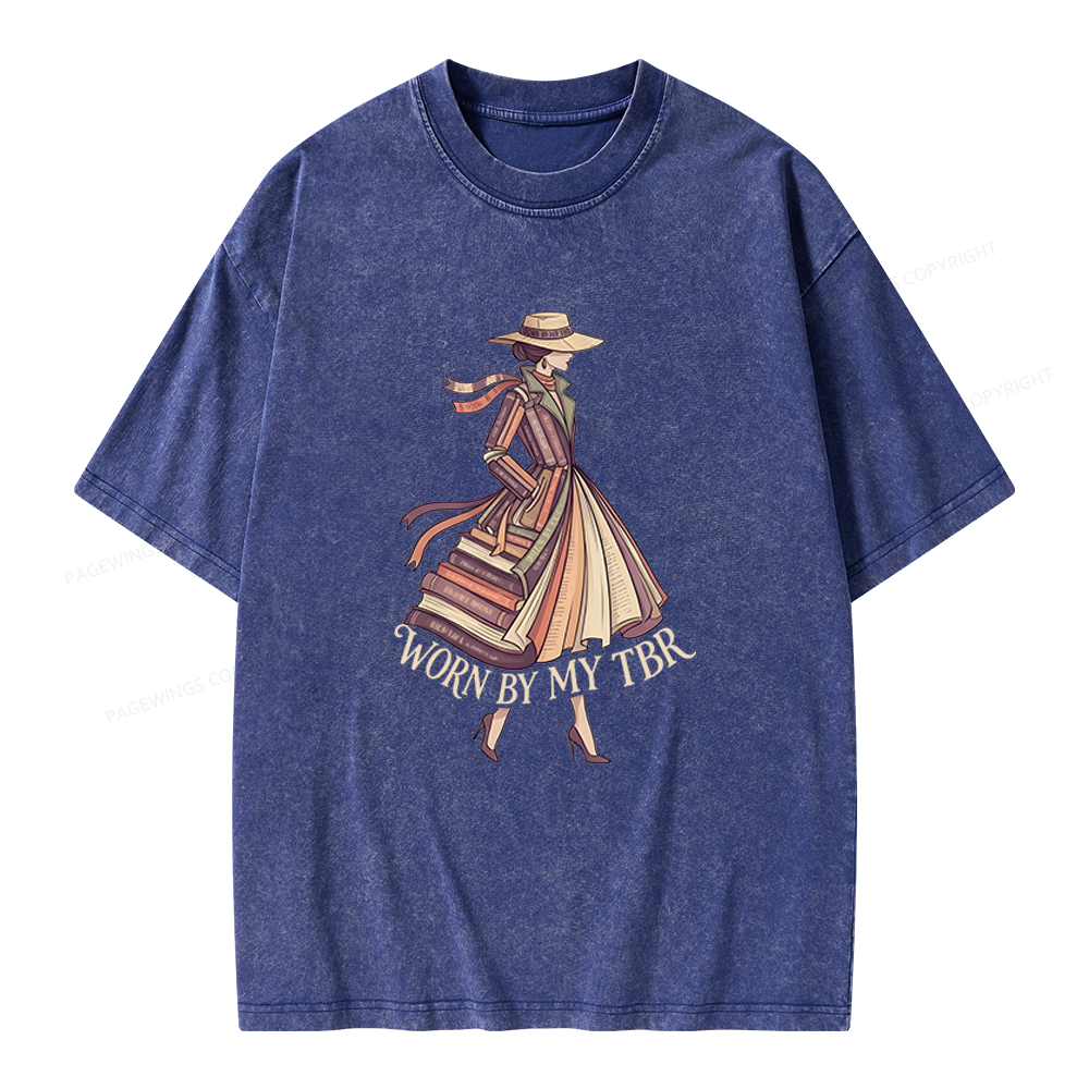 Pagewings Worn By My TBR Unisex Washed T-shirt