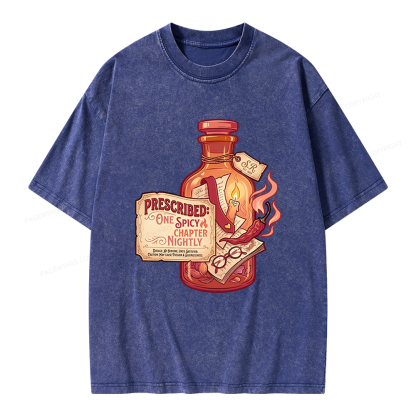 Pagewings One Spicy Chapter Nightly Unisex Washed T-shirt