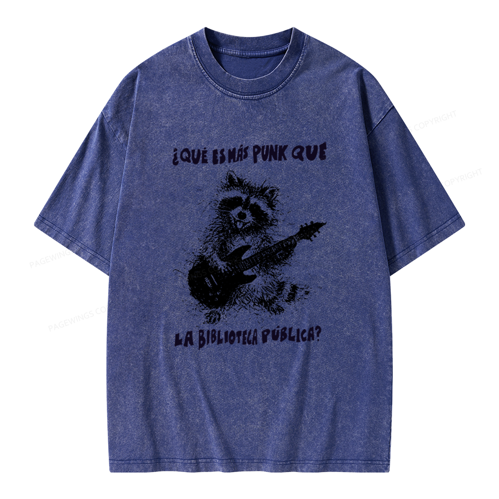 Pagewings What's More Punk Than The Public Library Unisex Washed T-shirt