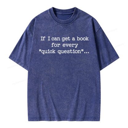 Pagewings If I Can Get A Book Unisex Washed T-shirt